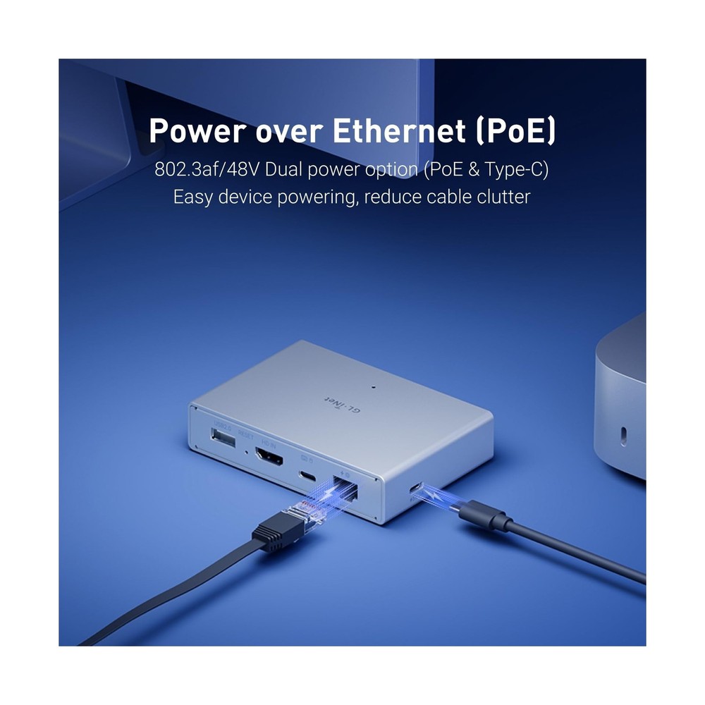 GL.iNet Comet PoE (GL-RM1PE) Remote KVM Control Over Internet - PoE/Type - C ...
