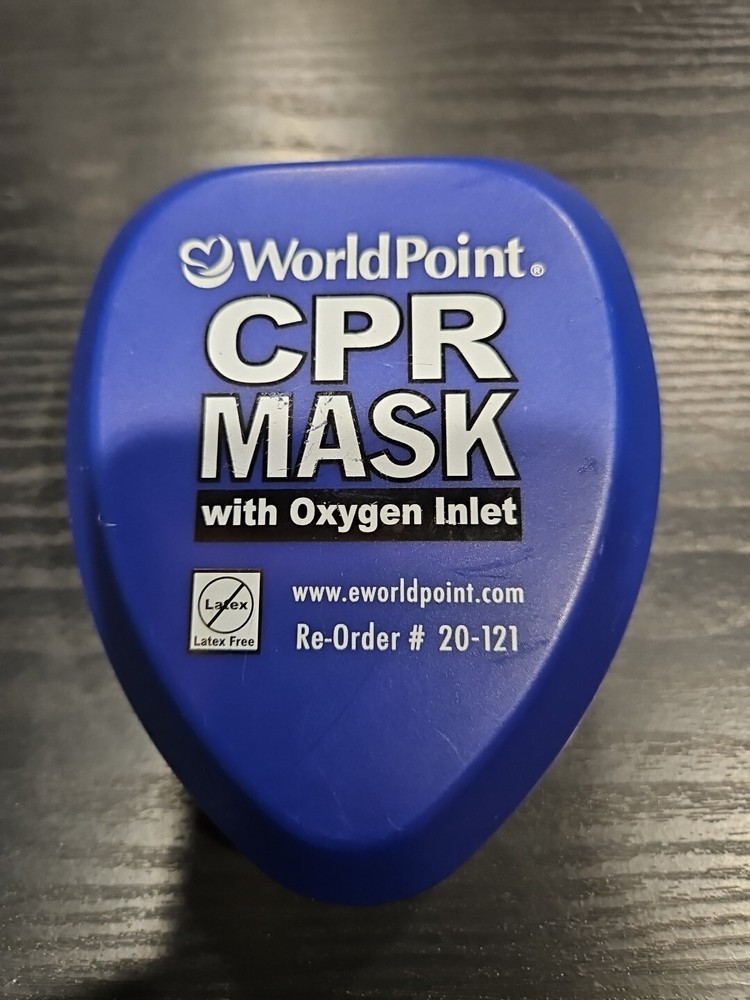world point cpr mask with oxygen inlet