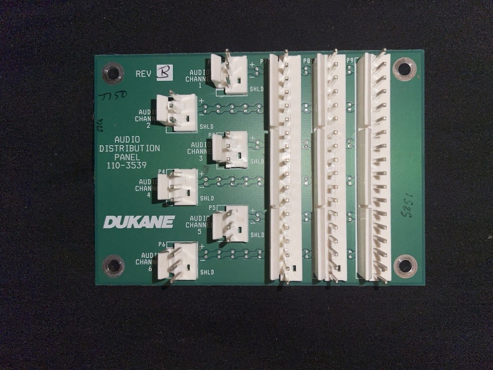 DUKANE Audio Distribution Panel 110-3539 REV B *READ DESCRIPTION*