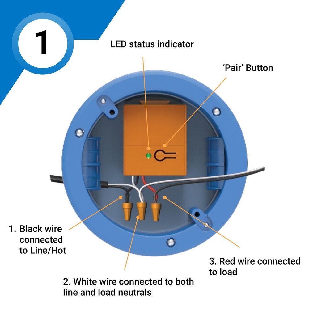 Levven Single-Pole Dimming Wireless Switch Kit - Decorator-Style Switch, Wire...