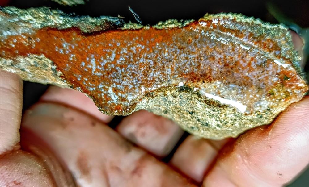 Beautiful Rough Faced Rainbow Gembone