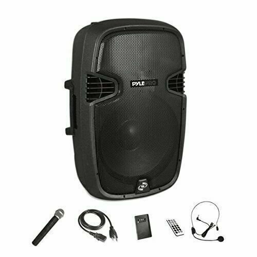 Pyle Portable Bluetooth Loudspeaker - Active PA Speaker System Kit Rechargeable