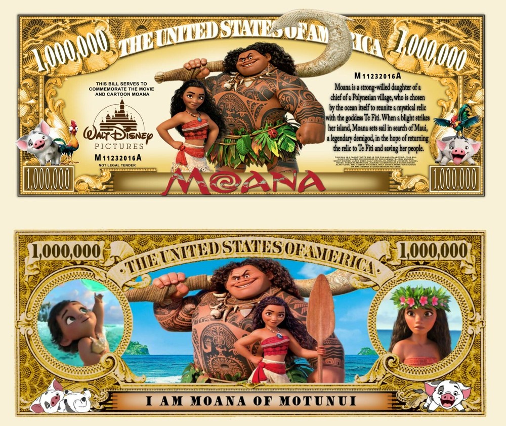 OUR MOANA MILLION DOLLAR BILL (WITH PROTECTIVE SLEEVE)