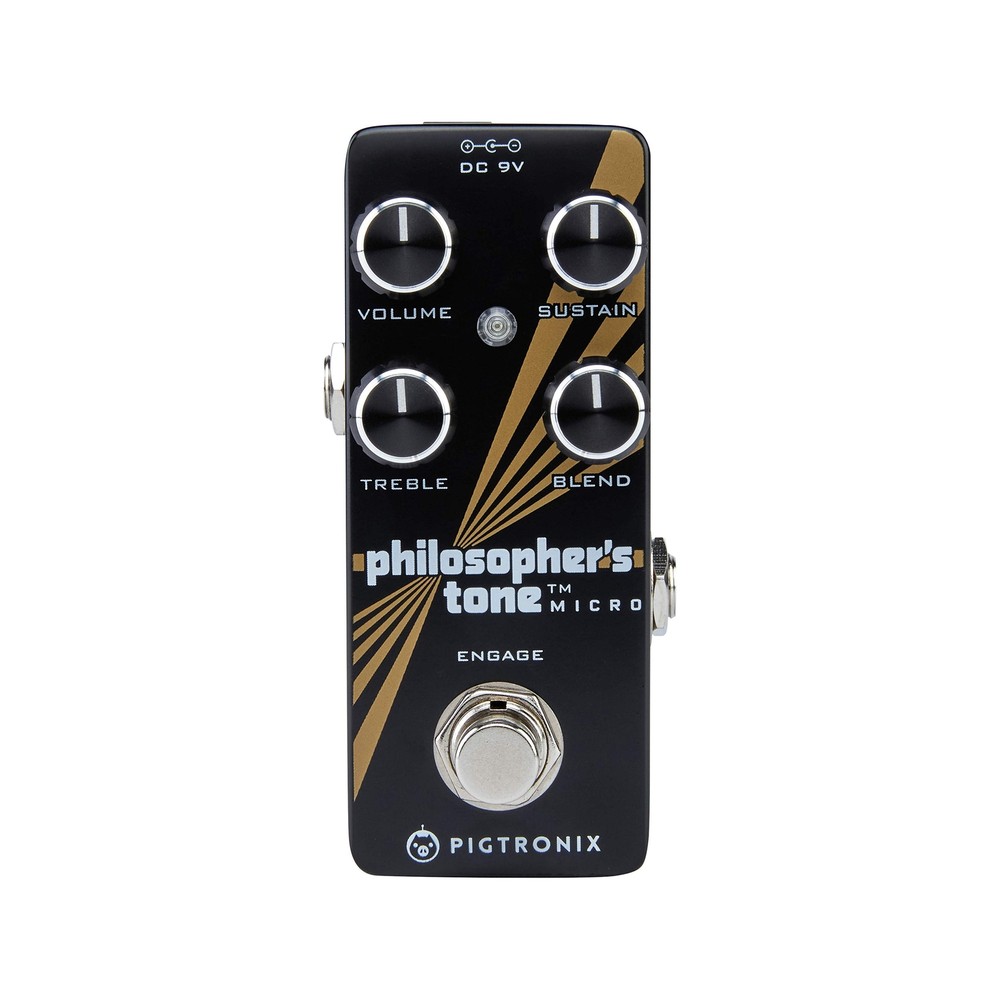 Pigtronix Guitar Compression Effects Pedal, Black (PTM)