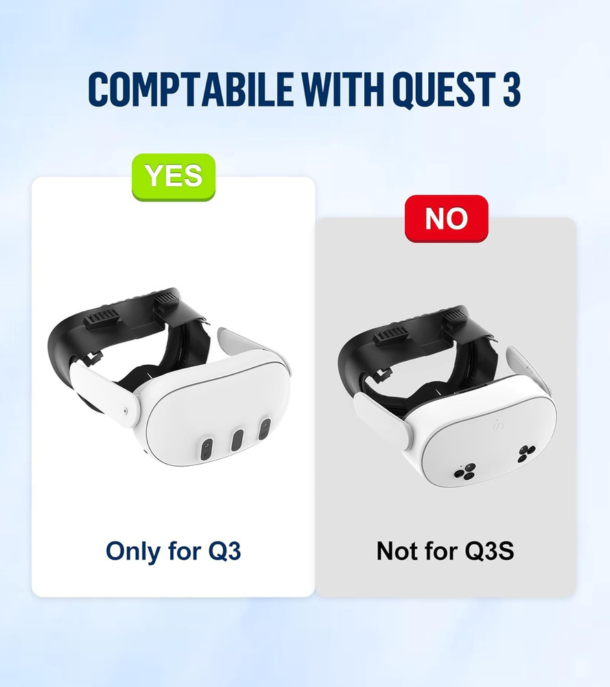 Facial Interface & Face Pad Cushion Compatible with Meta/Oculus Quest 3 Accessor