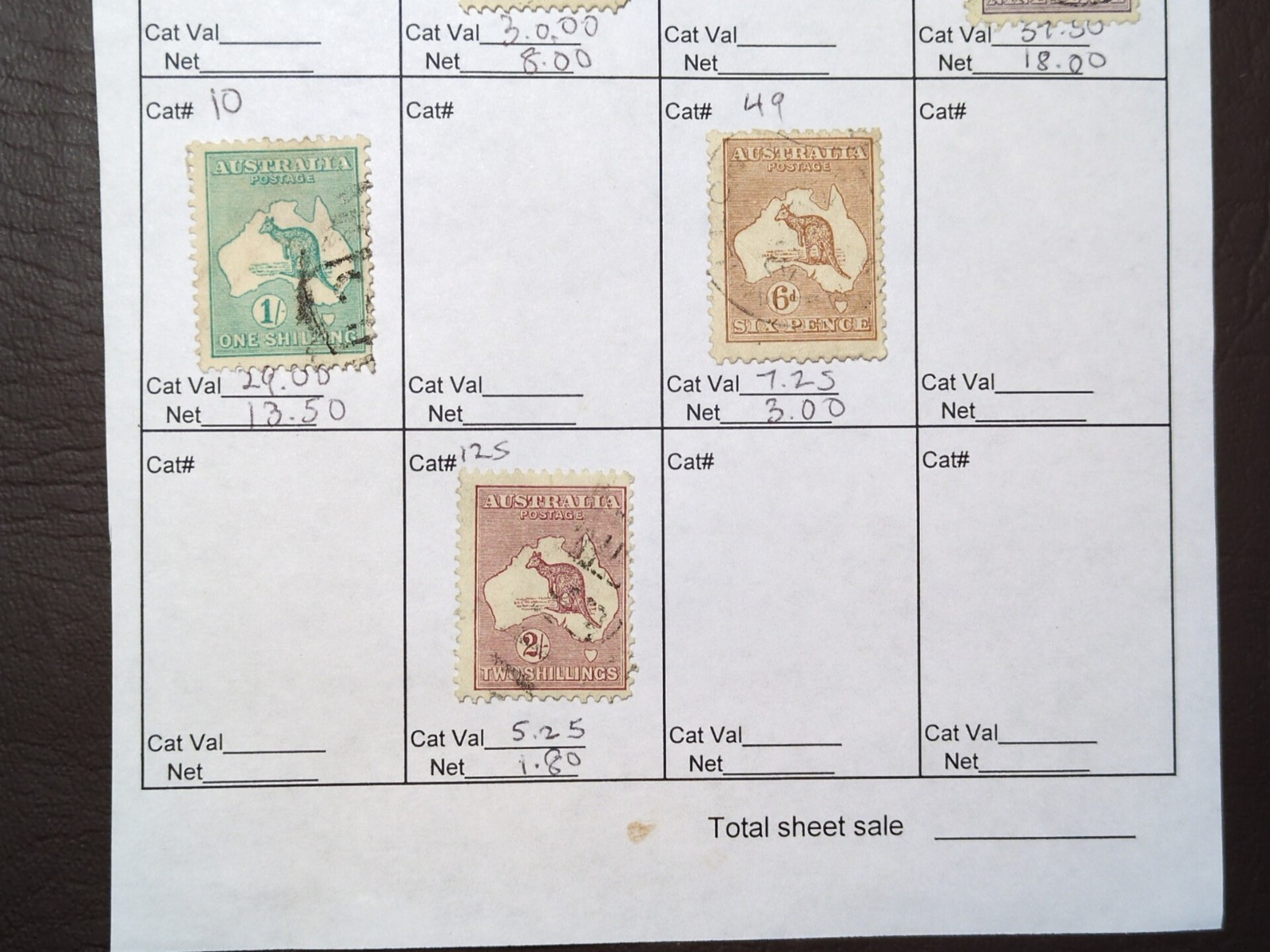 APC W5645 Australia over $100 scv KANGAROOS not watermarked checked