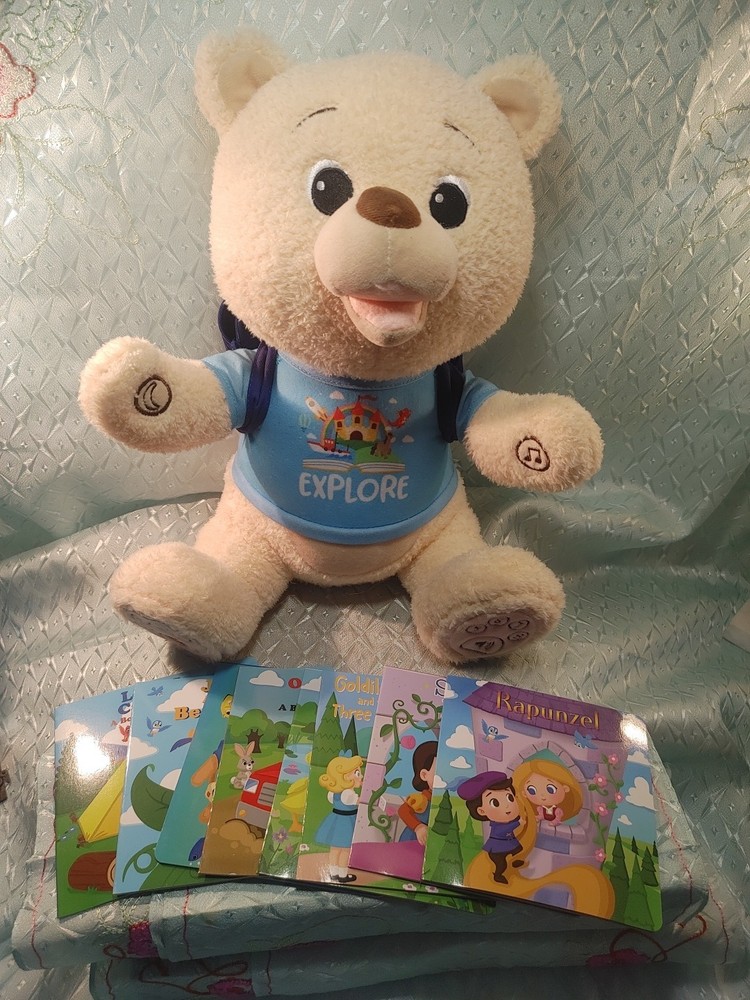 Spark Create Imagine Interactive Learning Plush Bear for Child, With Books