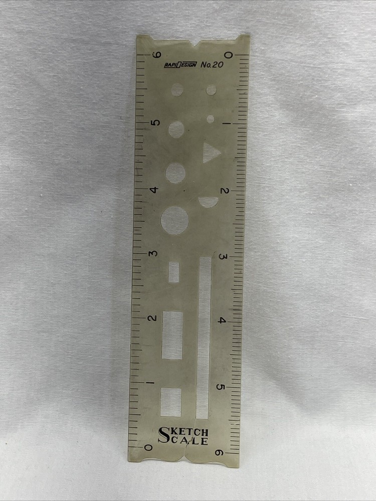 Vintage RapiDesign No 20 Sketch Scale Cracked Read Description