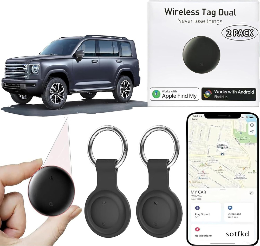 2 Pack No Subscription GPS Tracker for Vehicles,Car Tracker Device Hidden for Ve