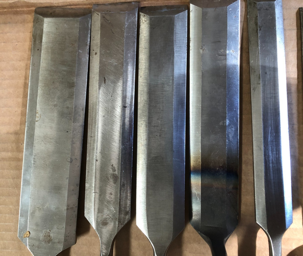 Graduated Cranked Neck Set of 10 Buck Bros Gouges Tang Chisels