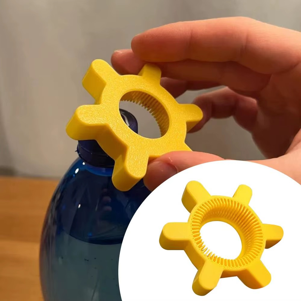 Unique Multi-Function Bottle Cap Opener Yellow Plastic Rotary Bottle Opener Bar