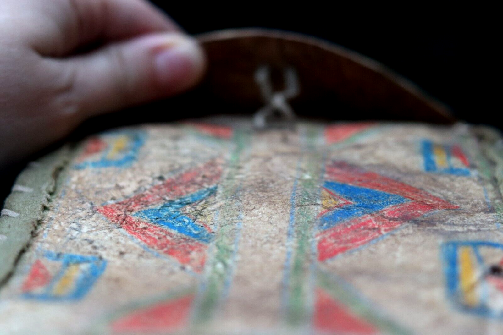 Vintage PARFLECHE BAG antique Native American document pouch Plains Indians