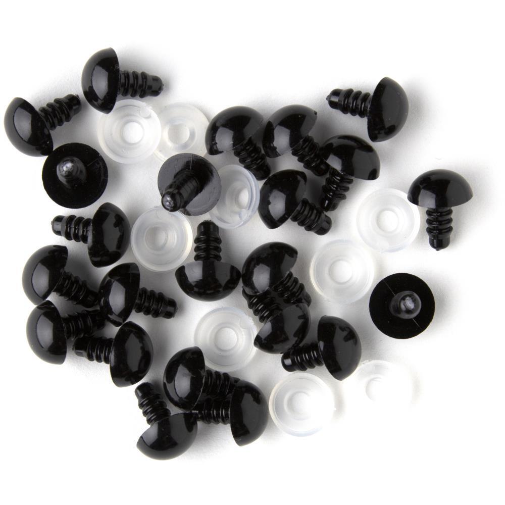 Shank Back Solid Black Eyes by Cousin DIY ~ 4 Sizes
