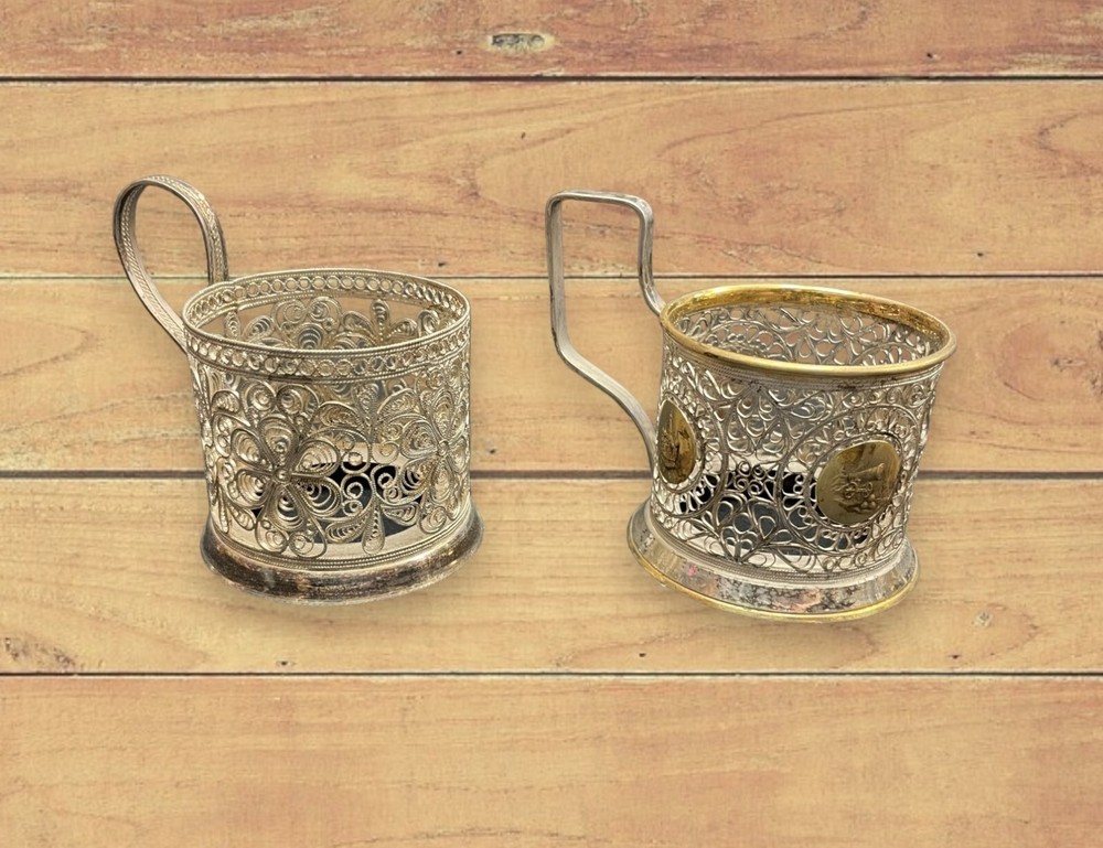 Silverplate Russian Cup Holders