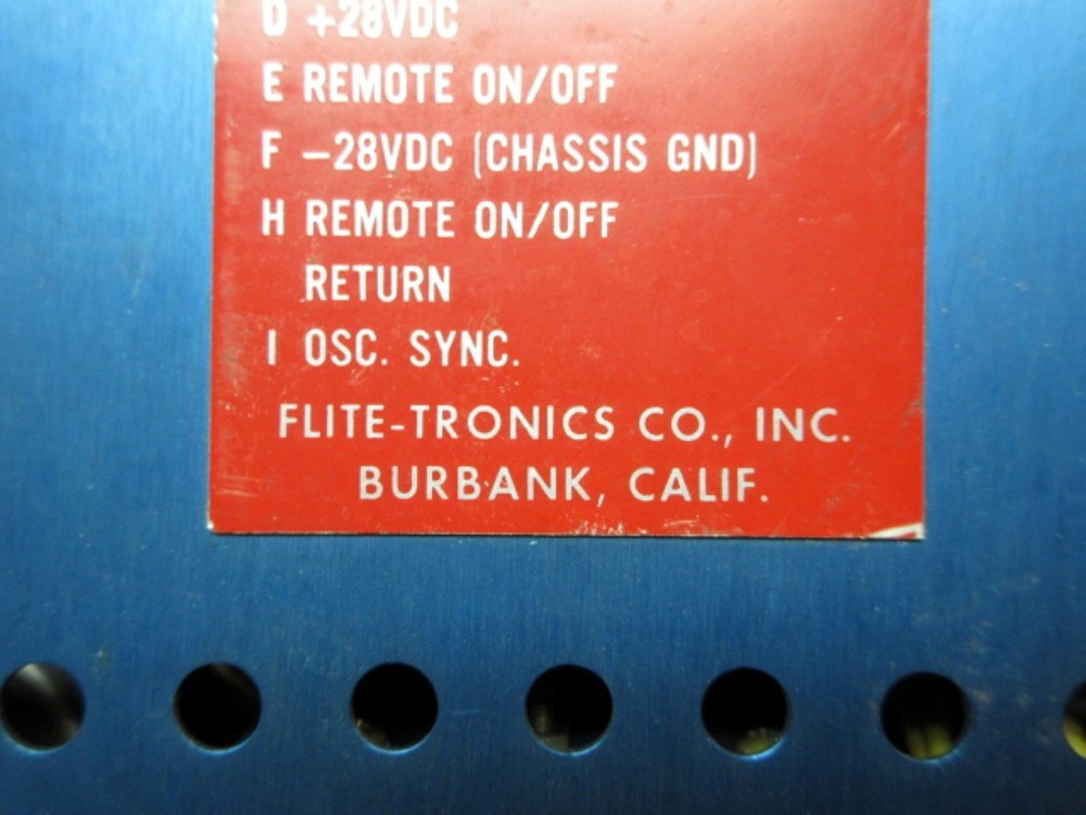 Flite-Tronics PC-17A Static Inverter 28V