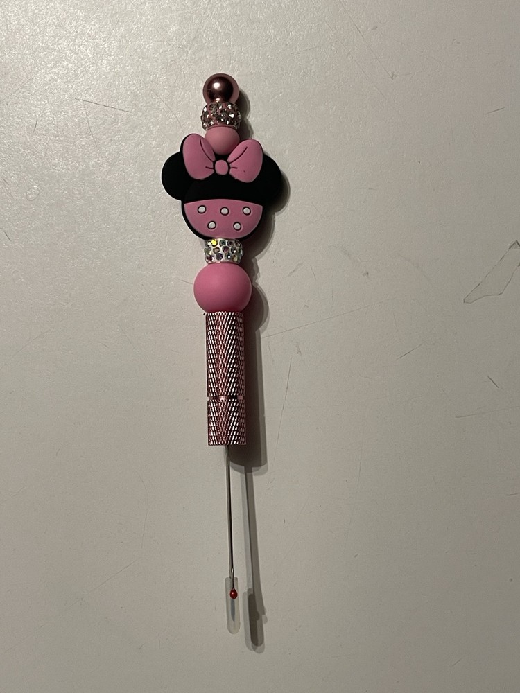 Pink Mouse Ears Silicone Beaded Seam Ripper