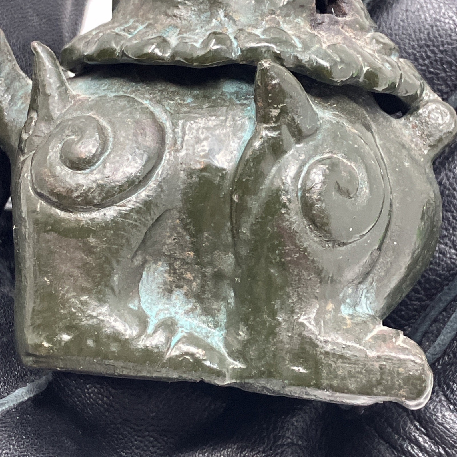 Antique Chinese Foo Dog Incense Burner Guardian Lion HEAVY ( Bronze? Cast Iron?)