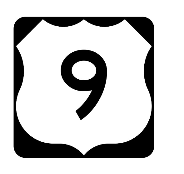 US Route 9 Sticker Decal