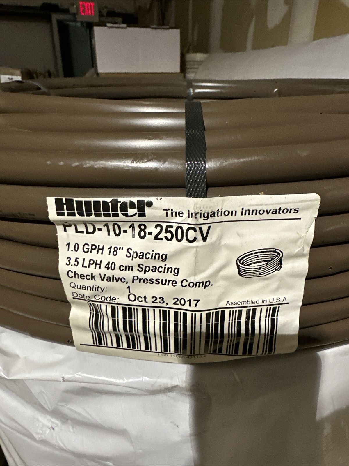 1/2 In. X 250 Ft. 1-GPH Pressure Compensating Emitter Tubing with 18 In. Spacing