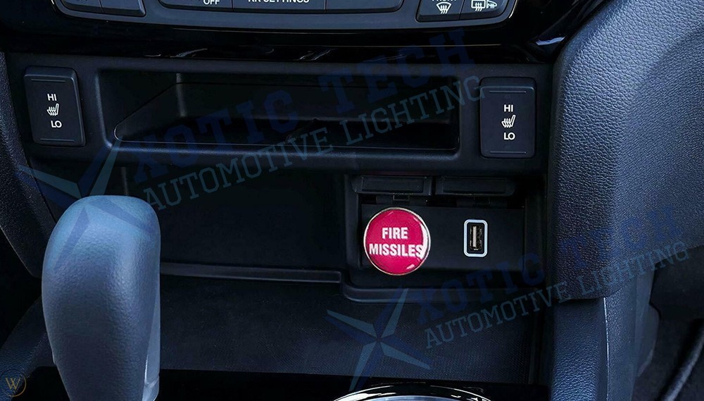 Universal Red Fire Missiles Push Button Car Cigarette Lighter Replace Accessory
