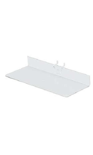 25 Acrylic Shelves ¼" Pegboard 9” Long x 4” Wide Clear Shelf Plastic Display