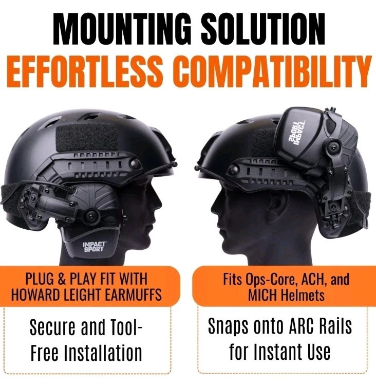 Tigrett ARC Rail Adapter for Helmets - Compatible with Ops-Core, FA... Fast Ship
