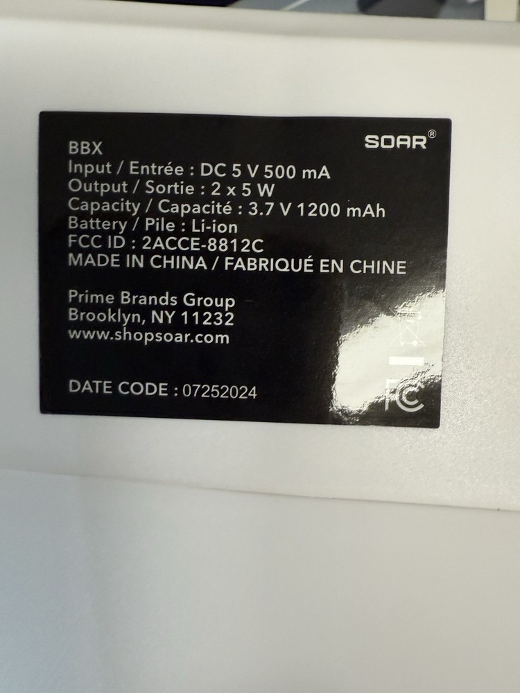 Soar LED Light Show Shock Box Wireless Speaker NIB