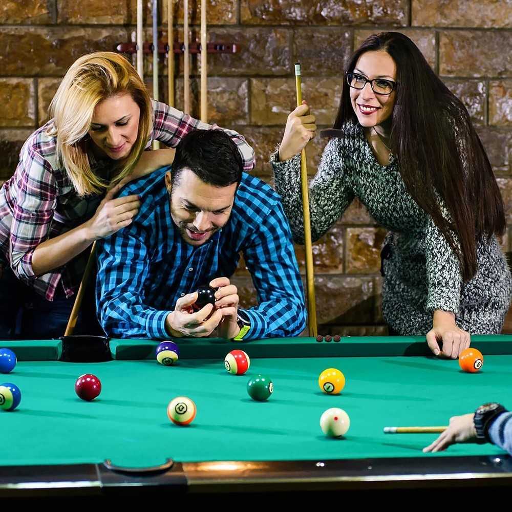 20-Pack 13mm Billiard Pool Cue Tips Replacement Kit - Brown Leather