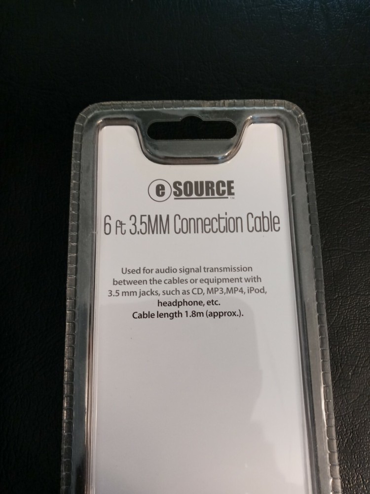 eSource 6ft 3.5mm  Audio Conversion Cable New