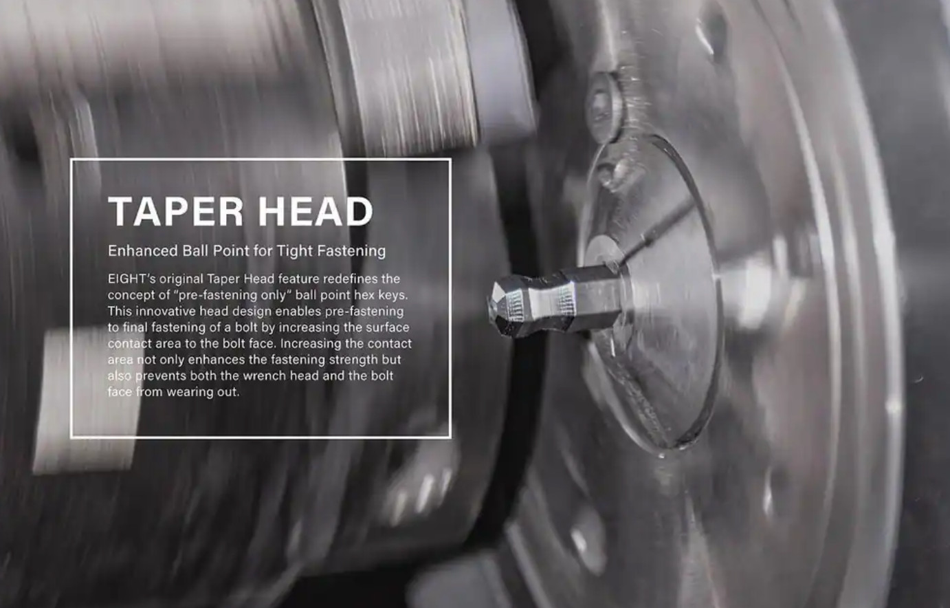 Eight Tool TLC-S9NP Taper Head Hex Key Set of 9 Pcs. Includes Cheater Bar