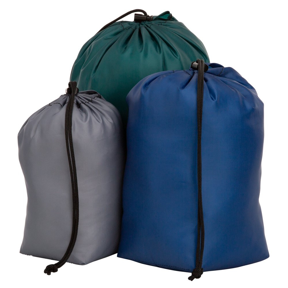 Ditty Bag 3 Pack Stuff Bag, Assorted, Unisex, Drawstring Closure Water Resistant