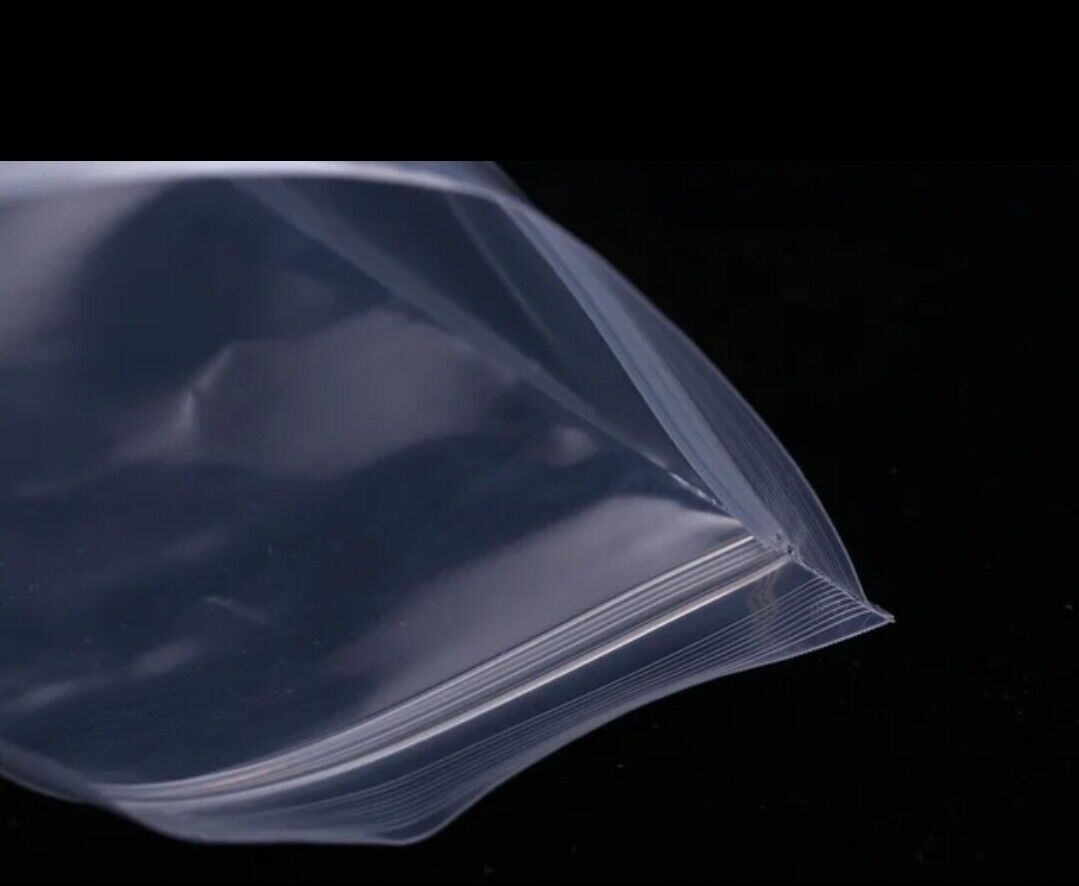 Writable WHITE BLOCK HEAVY DUTY 4Mil Clear Zip Seal Bags Reclosable Top Plastic