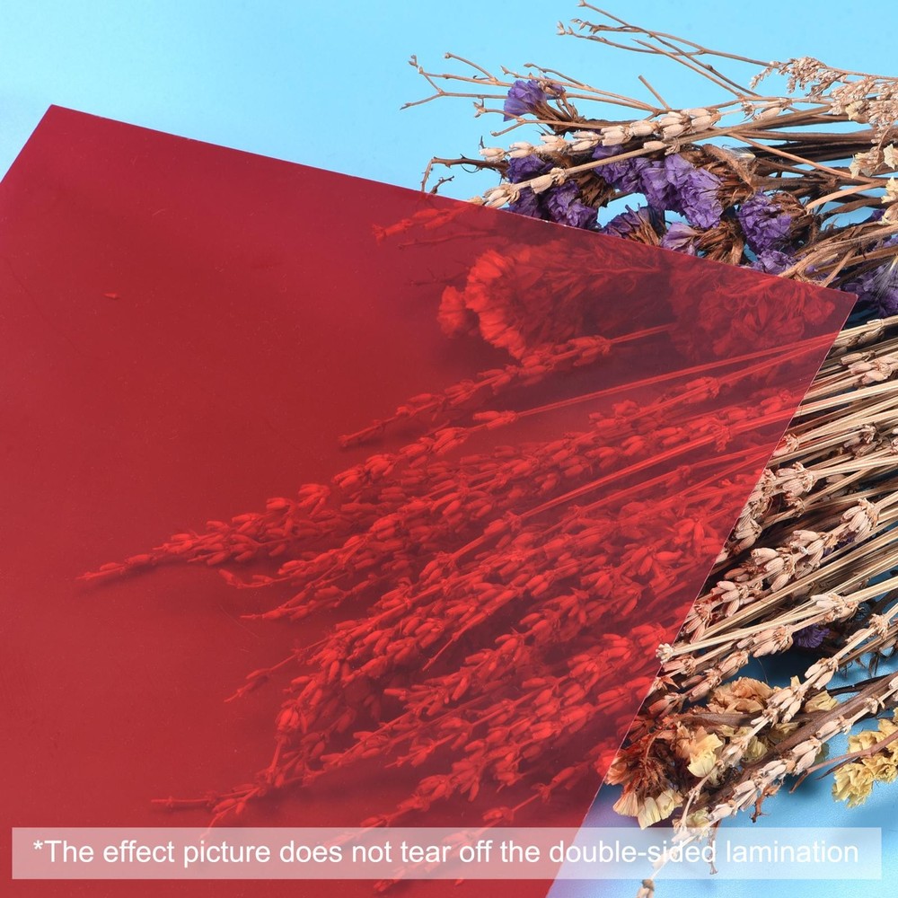 4pcs Gel Light Lighting Filter Plastic PVC Red Sheets