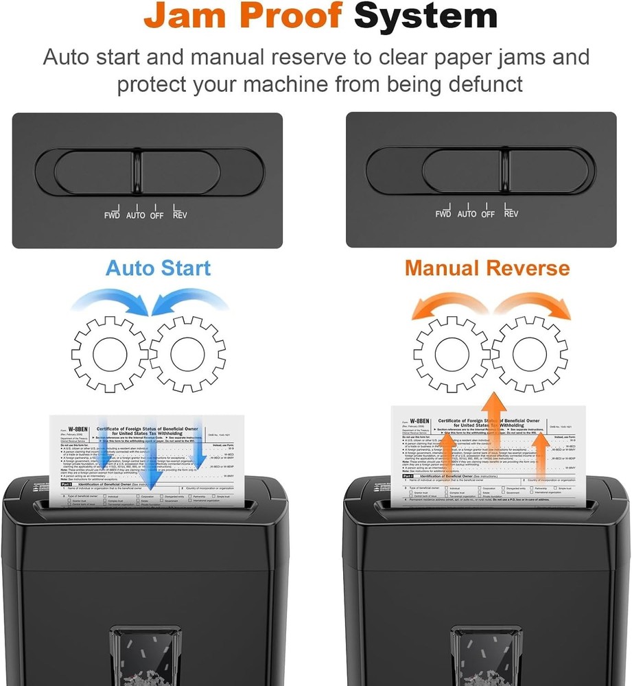 Effortless Micro Cut Shredding - 10-Sheet Capacity with Transparent Waste Bin