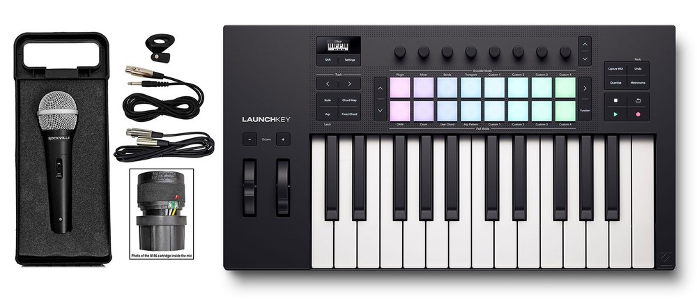 Novation LAUNCHKEY 25 MK4 25-Key USB MIDI Ableton Keyboard Controller+Microphone