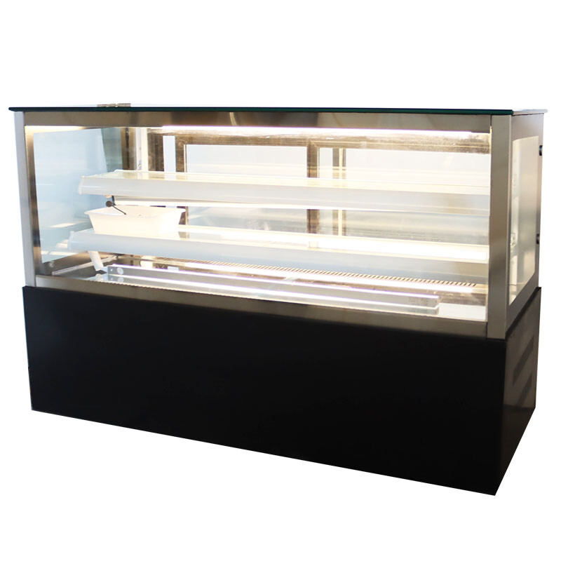 Updated 220V 3-Layer Refrigerated Pie Cake Bakery Showcase Opened Back Door