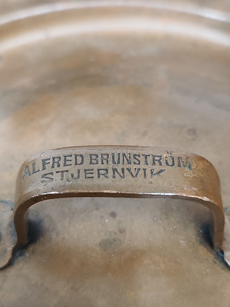 ANTIQUE COPPER SAUCE PAN - 3 PIECE ALFRED BRUNSTROM STJERNVIK