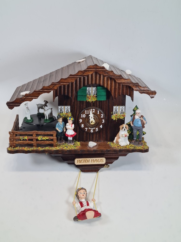 HONES GERMANY Original Black Forest 'Heidi Haus' Cuckoo-Clock Working Order