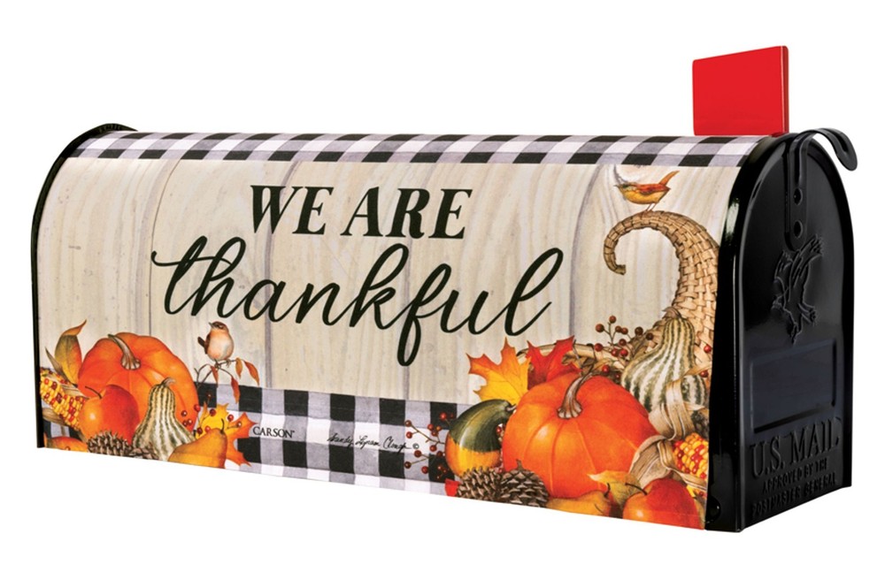 Thankful Cornucopia Nylon Mailbox Cover