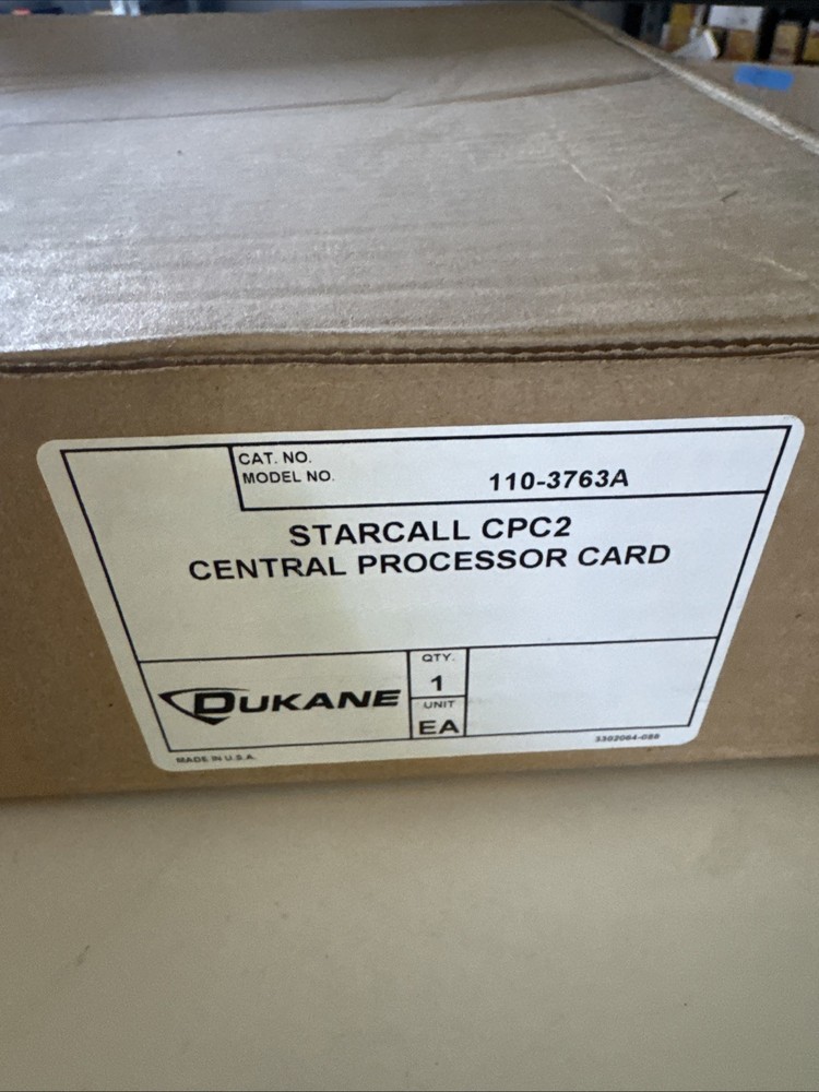 Dukane Starcall CPC2 110-3763A Central Processor Card NEW SEALED