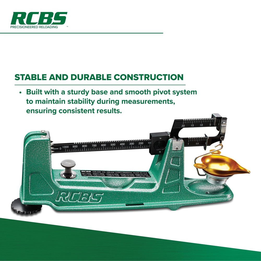 RCBS M1000 Mechanical Scale, Precision Mechanical Reloading Scale with 1000 G...