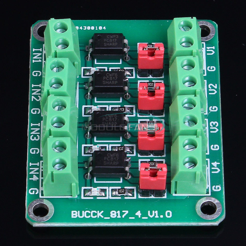 PC817 4-Channel Converter Module Optocoupler Isolation Module 3.6-30V Voltage