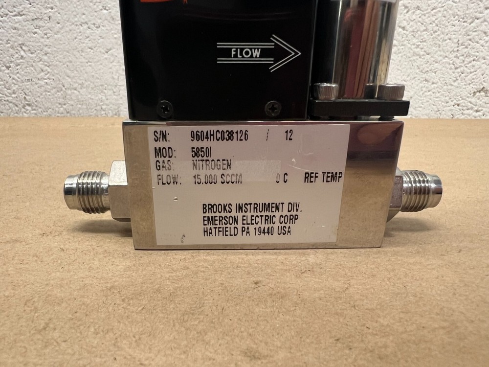 Brooks 5850i Mass Flow Controller, 15,000 SCCM Flow, Nitrogen