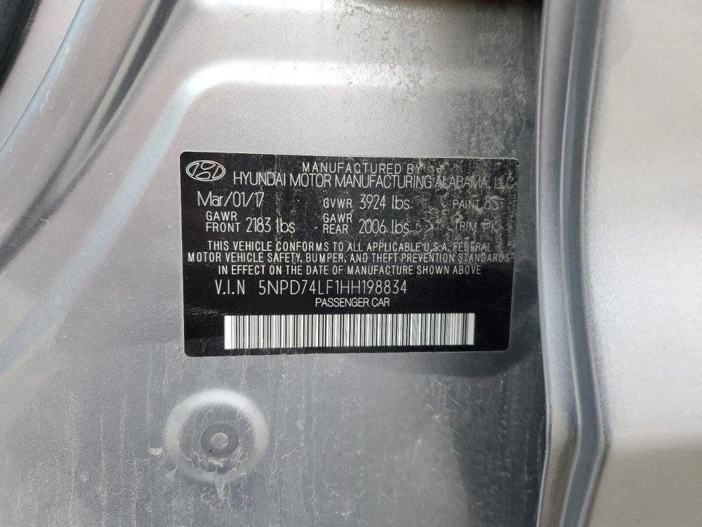 ELANTRA 2017 Transmission Shift 707681