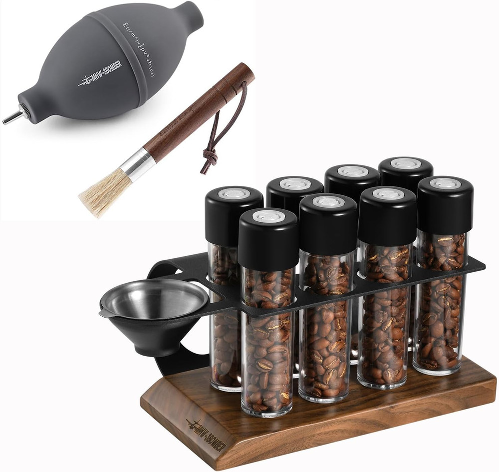 Coffee Bean Storage Tubes & Grinder Cleaning Kit