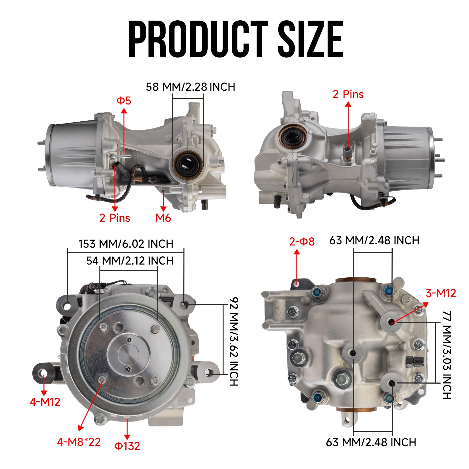 For 18-24 Mazda CX-5 CX-9 AWD KA0327020 Rear Axle Differential Carrier Assembly