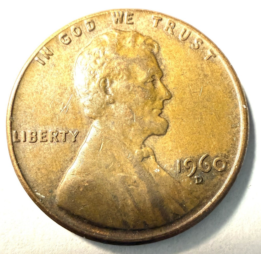 1960 d Lincoln Cent With Mint Mark Error