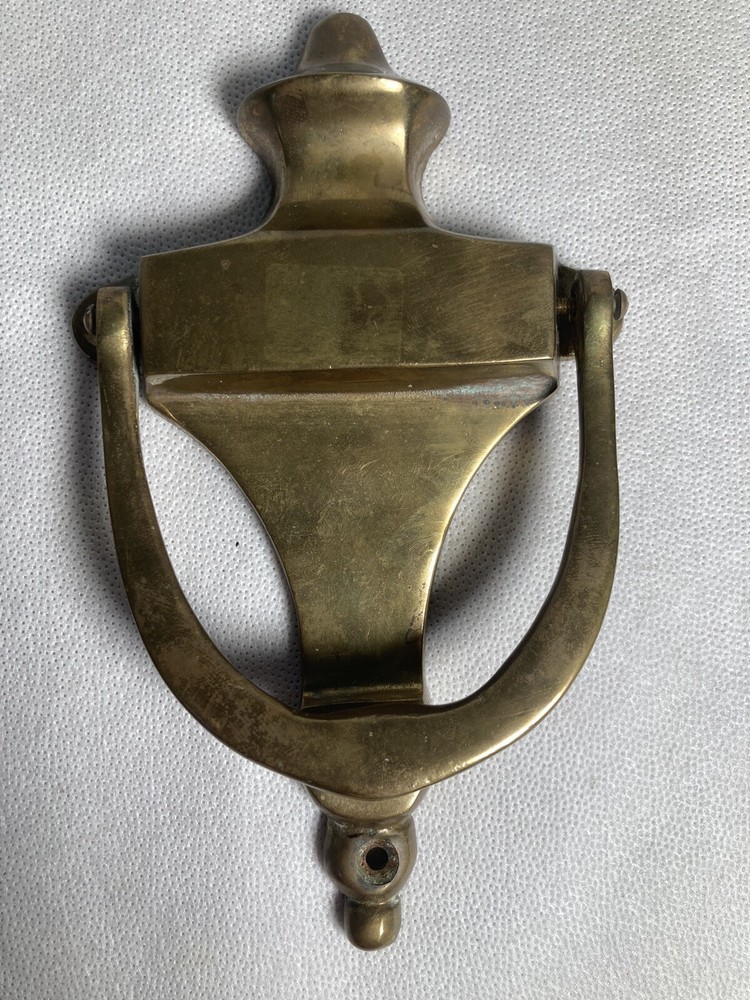 Vintage Heavy Solid Brass Door Knocker  Classic Design 7” X 4”