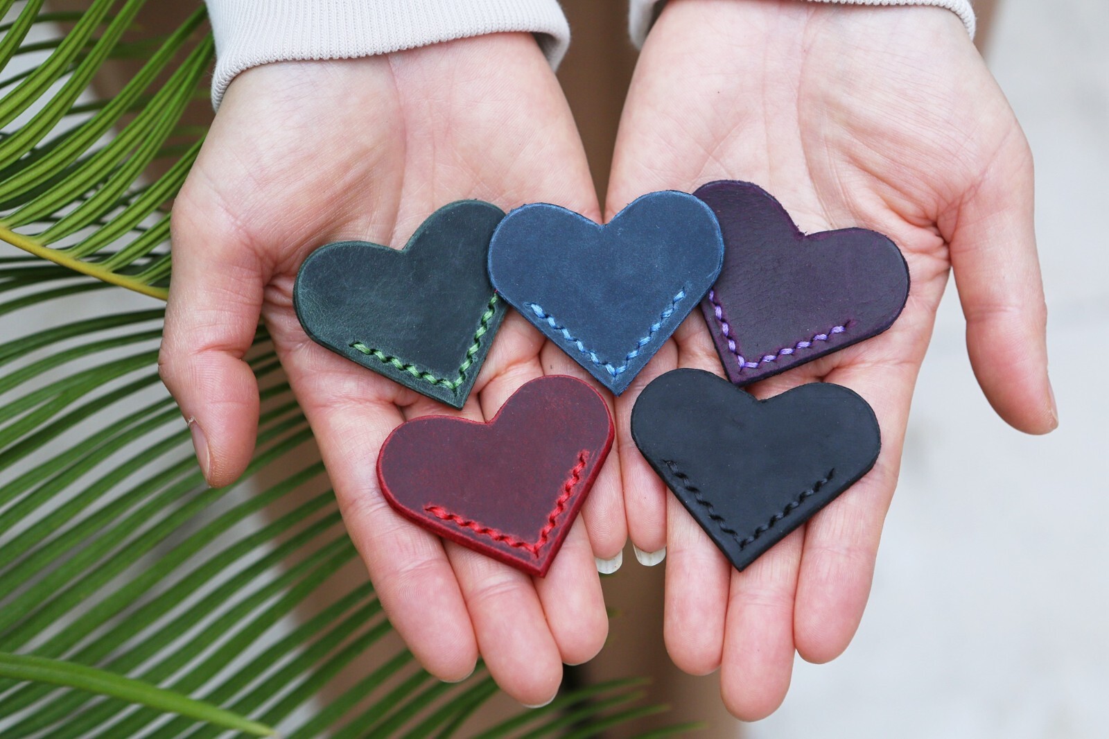 2 PCS Personalized leather bookmark book mark , geniune leather custom bookmark