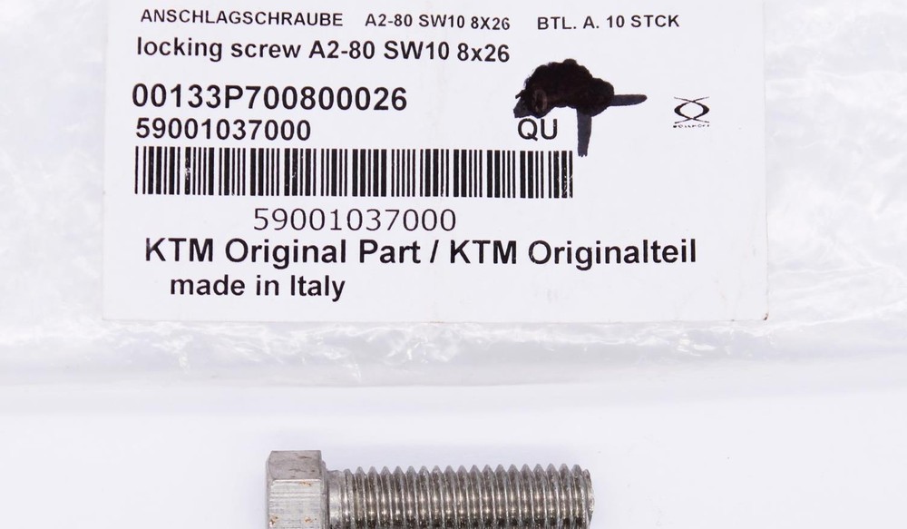 KTM Locking Screw Part Number - 59001037000